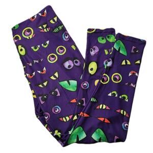 Neon Eyeball Purple Leggings by Dren size Small